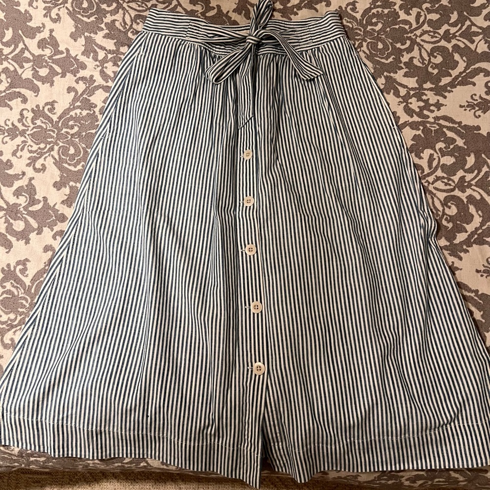 Madewell blue and white strip skirt - size 6